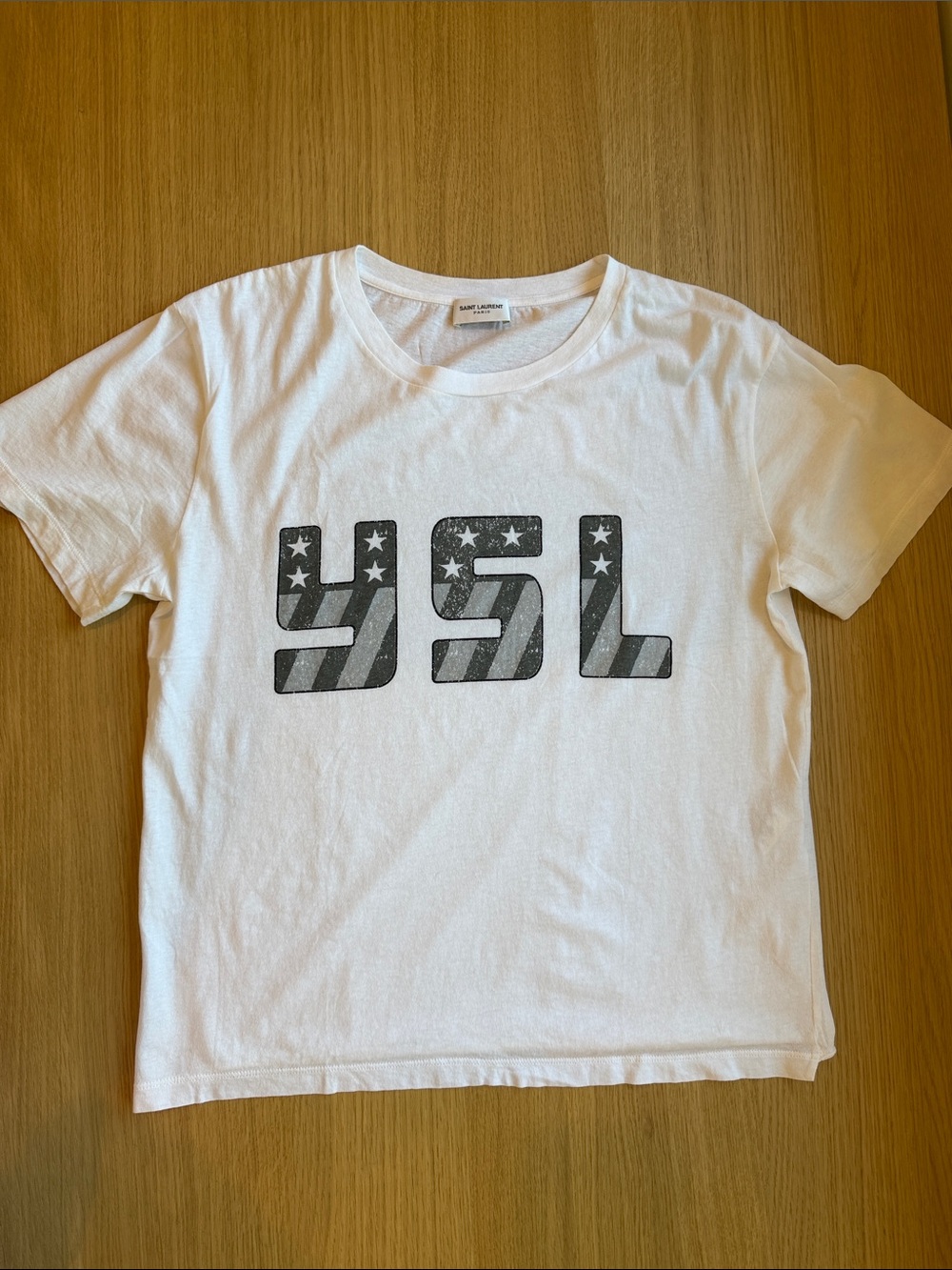 Saint Laurent White Tee Size Small